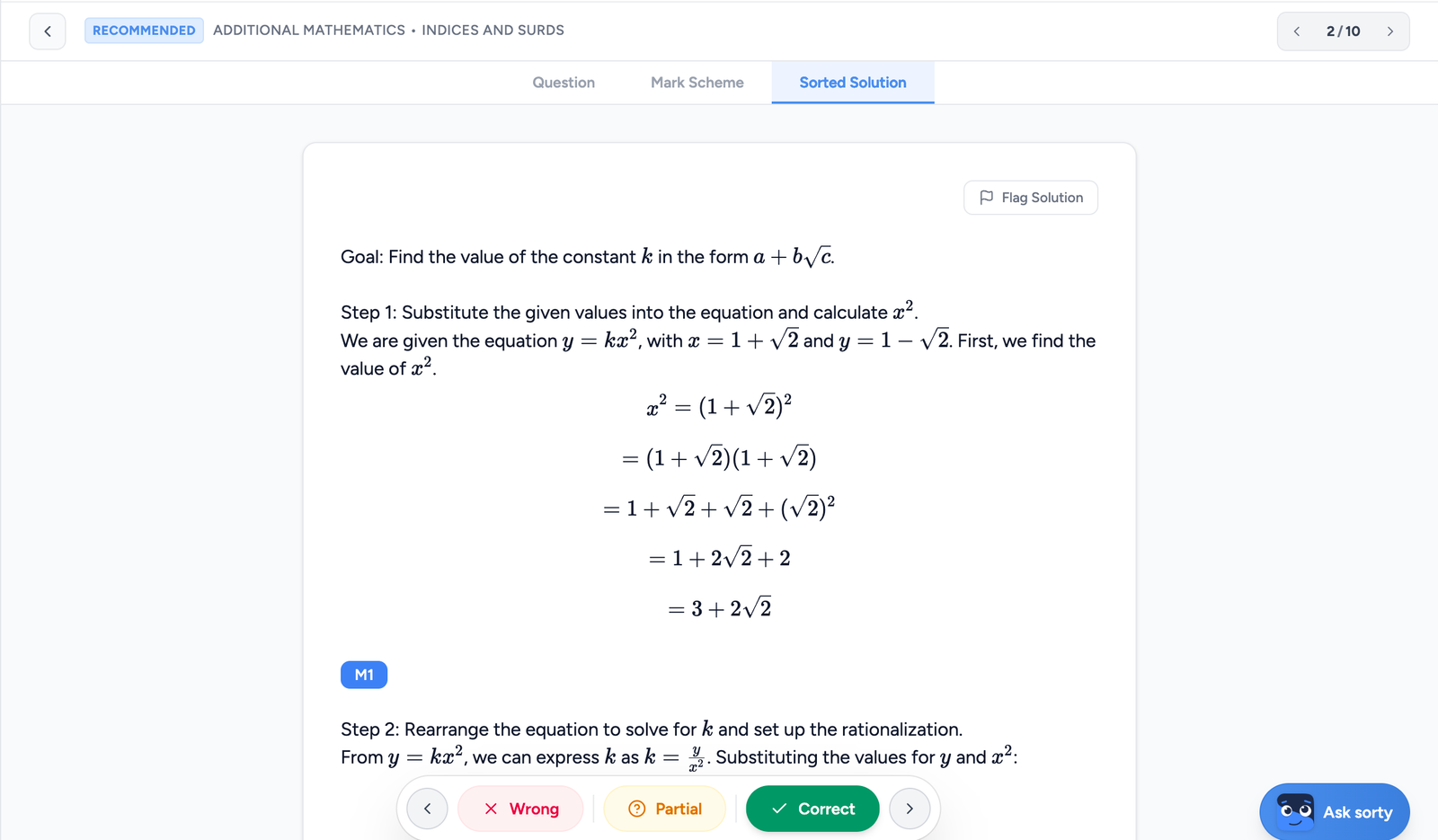 Sorted Step-by-Step Solutions